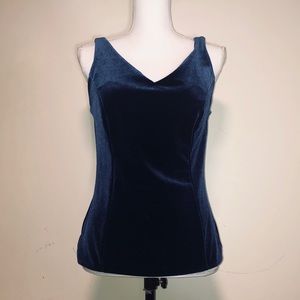 A beautiful Blue depths SL velvet shell top.